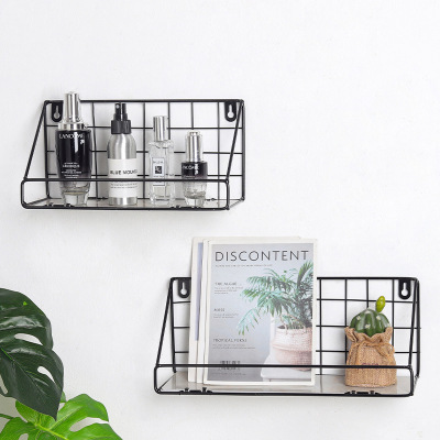 INS Nordic Iron Punch-Free Wall Storage Rack Living Room Wall Storage Flower Rack Kitchen Storage Rack Wall Hanging
