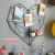 Creative Nordic Ins Wrought Iron Grid Photo Wall Heart Shape Shelf Home Wall Decorations Props