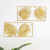 Nordic Light Luxury Square Iron Wall Decoration Home Living Room Background Wall Monstera Decorative Pendant Hallway Wall Wall Hanging