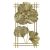 New Chinese Style Golden Light Luxury Wall Hanging Ginkgo Flower Three-Dimensional Wall Hanging Home Background Wall Iron Decoration