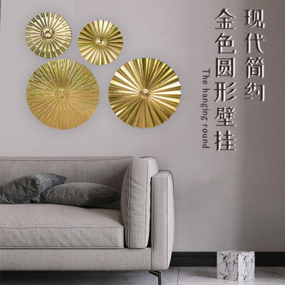 European-Style Home Mural Creative Straight Wave Irregular Round Design Sunflower Wall Decoration Hand Gift Pendant