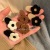 Velvet Flower Barrettes Small Side Clip Flocking Hairpin Bangs Side Clip Milk Coffee Color Cute Hair Accessories Female