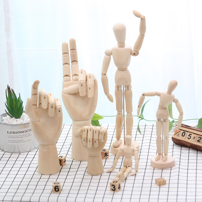 High Puppet Model Decoration 12-Inch Puppet Doll Human Body Hand-Made Wooden Hand Movable Art Drawing Sketch Cartoon