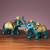 Resin Crafts Rich Elephant Object Ornaments Living Room Entrance Desktop Decoration Animal Ornaments a Pair