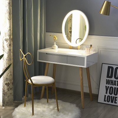 Nordic Dresser Ins Bedroom Small Apartment Simple Mini Dressing Table Internet Celebrity Iron Bow Chair