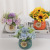 Nordic Sunflower Simulation Flower Pot Decorative Ornaments Dining Table Fake Flowers Artificial Plant Bonsai Wedding Decoration Flower