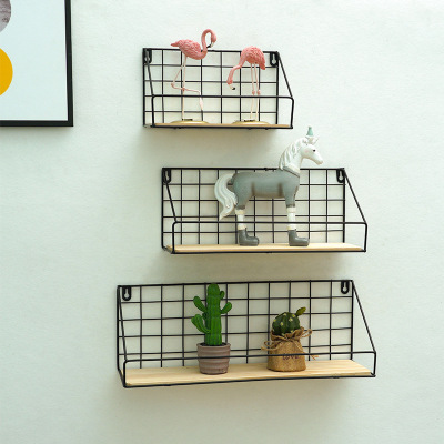 Nordic Creative Wall Decoration Storage Rack Bedside Bedroom Wall Hanging Basket Kitchen Bathroom Wall Dormitory Storage