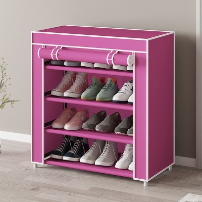 Simple Shoe Rack Multi-Layer Space-Saving Dustproof Foreign Trade Wholesale Rental House Dormitory Modern Simple Home 