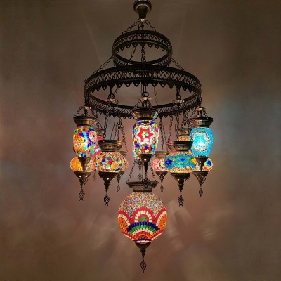 Southeast Asian Restaurant Retro Exotic Cafe Hotel Homestay Bar Spa Special Decoration Turkish Chandelier