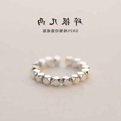 Broken Silver Several Two Rings Female Special-Interest Design Simple and Light Luxury Open Silver Plated Ring Wholesale