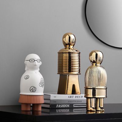 Modern Simple and Light Luxury Abstract Golden Electroplating Figure Decoration Board Shop Window Living Room Home Decoration