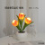 INS Simulation Tulip Led Pot Decoration Creative Living Room Hallway Home Artificial Flower Fake Flower Pot Small Bonsai