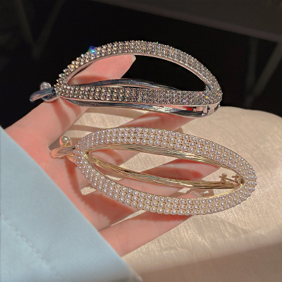 Buckle Hairpin 2022 New Back Head Grip Headdress Hairpin Diamond-Embedded Frog Buckle Niuniu Updo Gadget