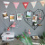 Creative Nordic Ins Wrought Iron Grid Photo Wall Heart Shape Shelf Home Wall Decorations Props