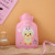 Cute Water Injection Hot Water Bottle Ins Cartoon Portable Hand Warmer Double Layer Sponge Hot Water Injection Bag Factory Wholesale