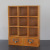 Zakka Retro Nine-Grid Two-Drawer Wooden Storage Cabinet Multi-Functional Home Desktop Drawer Sundries Storage Cabinet
