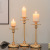 INS Light Luxury French Iron Golden Candlestick Decoration European Dining Table Decorations Candlelight Dinner Candle Candlestick