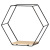 Wholesale Simple Iron Hexagonal Storage Rack Home Living Room Wall Decoration Wall Hanging Storage Organize the Shelves