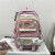 Schoolbag Female Ins Preppy Style Cute Korean Style 2022 New Western Style Contrast Color High School Primary School 