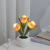 INS Simulation Tulip Led Pot Decoration Creative Living Room Hallway Home Artificial Flower Fake Flower Pot Small Bonsai