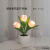 INS Simulation Tulip Led Pot Decoration Creative Living Room Hallway Home Artificial Flower Fake Flower Pot Small Bonsai