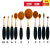 5 PCs Toothbrush Type Makeup Brush Brush Suit Electroplated Golden Handle Color Box Packaging Professional Makeup Appliance Exclusive for Cross-Border