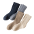 Thickened Men's Wool Socks Autumn and Winter Warm Lint-Free Wool Tube Socks plus Velvet Terry-Loop Hosiery Wholesale Wool Socks