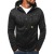 Foreign Trade Men's Sports Casual Jacquard Sweater Fleece Cardigan Hooded Warm Jacket