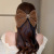 Leather Winding Chain Bow Barrettes Ins Fashion Temperament Back Head Spring Clip High-Grade Hair Accessories Wholesale