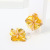 Ez2061 Cross-Border European and American Female Stud Earrings Metal Flower Geometric Creative Multi-Layer Ornament