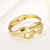 Irregular Bracelet Asymmetric Golden Women's Leaf Shape Asymmetric Large Glossy Personality Advanced Exaggerated Style Jewelry