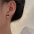 Earrings for Ladies 2022 Hot-Selling Earrings Niche Unique Design Black Three-Leaf Flower Tassel Hanging Earrings