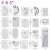 430 Stainless Steel Manicure Palette Stick Shovel Packaging Color Matching Square round Butterfly Set Tool Factory Direct Supply