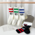 Autumn and Winter New Black and White Color Socks Women's Striped Sports Women's Mid-Calf Length Sock Sweat-Absorbent Breathable 123 Digital Cotton Socks