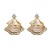 Shell Three-Dimensional Fan-Shaped Affordable Luxury Fashion Simple Zircon 2022 New Studs Environmental Protection