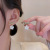 Fairy Temperamental Flower Earrings for Women Ins Trendy Light Luxury Minority Rhinestone Cross Stud Earrings Wholesale