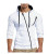 Foreign Trade Men's Sweater Features Oblique Zipper Men's Casual Slim Fit Hooded Cardigan Sweater