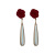 Needle Flocking Flower Water Drop Pearl Earrings French New Fashion Ear Studs High Sense Special-Interest Earrings Lot