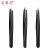 Eye Tweezer Stainless Steel Three-Piece Set 1.2 Thick 1.5 Thick Pointed Mouth Oblique Mouth Knife Mouth Eyebrow Tweezers Hair Slant Tweezer Tweezers