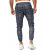 Foreign Trade Men's Plaid Trousers European and American Sports Pants Mid-Waist Feet Drawstring Casual Pants