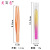 1.2 Thread Eye Tweezer Oblique Color Titanium Rose Gold Tweezers Eyebrow Pulling Beard Eyebrow Trimming Packaging Beauty Tools