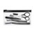 Black/White Eyebrow Shaping Four-Piece Set Long Handle Eye-Brow Knife with Comb Scissors Eye Tweezer Double-Headed Eyebrow Brush Beauty Tools
