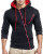 Foreign Trade Men's Sweater Features Oblique Zipper Men's Casual Slim Fit Hooded Cardigan Sweater