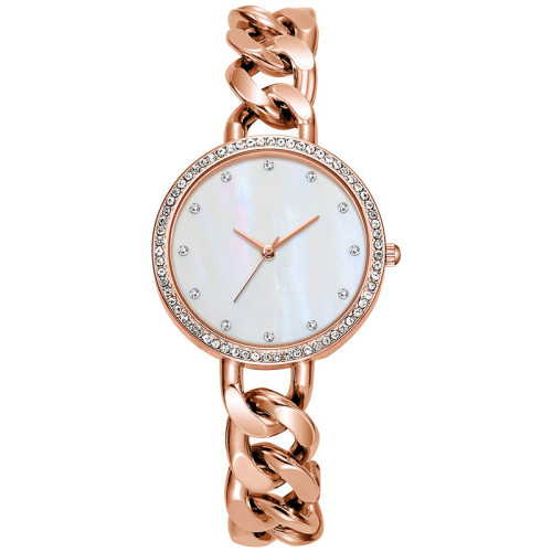 Cross-Border Hot Selling Creative Simple Temperament Chain Decorative Bracelet Watch Female European Light Luxury Minority Women‘s Watch