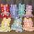 New Children's Rabbit Ears Barrettes Cute Baby Flower Bow Tie Hairpin Sets Little Girl Side Bang Clip