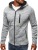 Foreign Trade Men's Sports Casual Jacquard Sweater Fleece Cardigan Hooded Warm Jacket