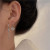 Niche Black Love Heart Bow Tie Tassel Ear Ring Set Earrings Women's Light Luxury Design Sense Ear Clip Graceful Earrings