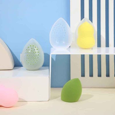 Beauty Blender Storage Box Porous Breathable Anti-Mildew Sponge Egg Storage Shell Beauty Blender Protective Shell with Breathable Hole Box