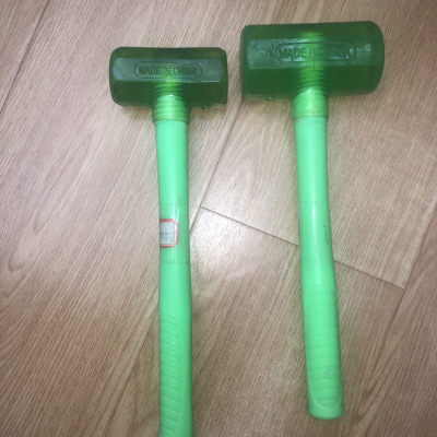 Octagonal Plastic Handle Transparent Rubber Hammer