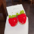 and Young Zhao Jin Wheat Network Red Same Strawberry Earrings Girly Sweet Cute Handmade Earrings Earrings for Women